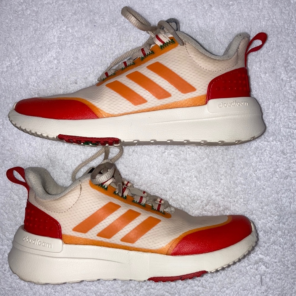 ADIDAS X LEGO RACER TR J Kids Shoe GX1994 Youth Size 2 unisex Ecru Orange
